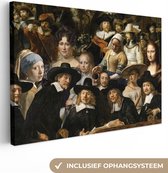 Canvas Schilderij Oude Meesters - Schilderijen - Collage - 120x80 cm - Wanddecoratie