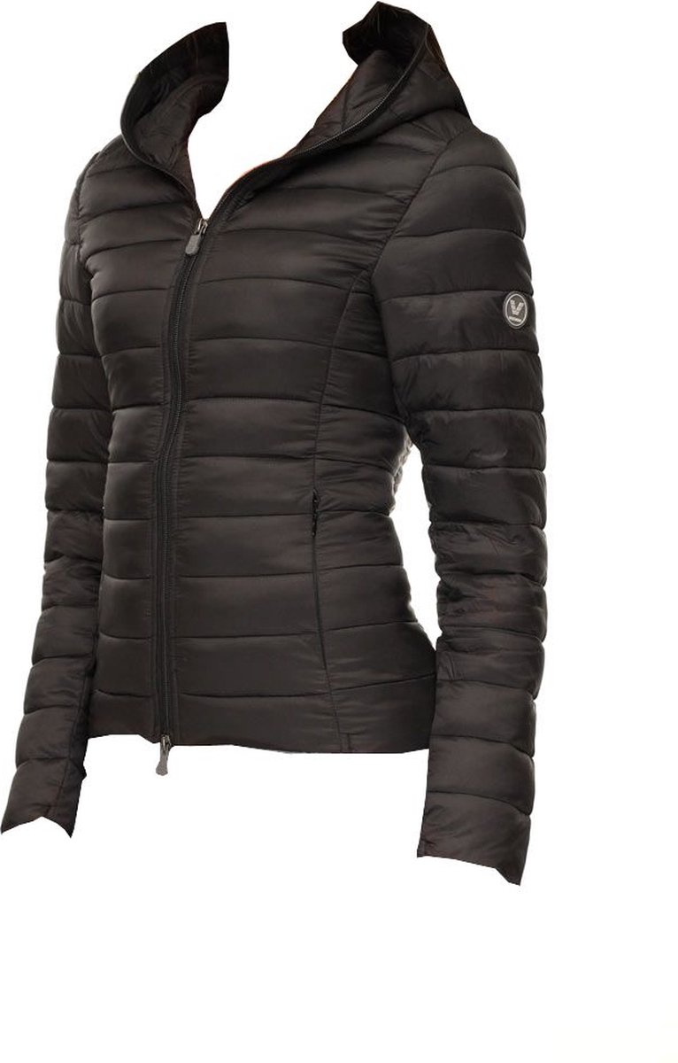 ANUFER Dames Mode Gewatteerd Pufferjack Slanke Pasvorm Winter Korte Jas met Capuchon van Imitatiebont SD5A1012 Wit S