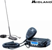 Midland M-Mini USB + MC45 magneet antenne - CB Radio - CB Voordeelset - AM/FM - 12 Volt - 27 MHz - Plug and play - Sigarettenaansteker plug
