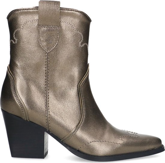 Makmeoyw Embroidered Cowboy Laarzen voor dames Faux Leer Linned White