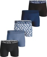Björn Borg Cotton Stretch boxers - heren boxers normale lengte (5-pack) - multicolor - Maat: S