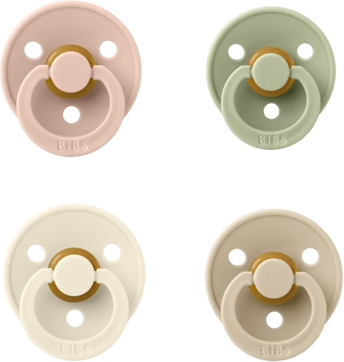 Goedkoopste Bibs fopspeen 18 maand set 4 stuks Blush,Ivory,Sage en Vanilla maat 3