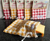 Sac de conservation du fromage - Conservation du fromage - Carreaux Rouge/ Wit
