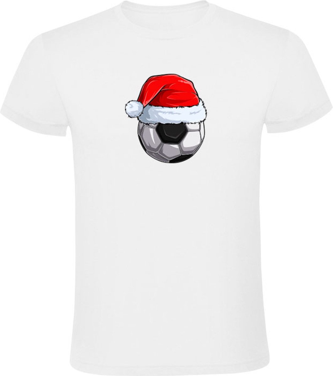 Kerst voetbal Heren T-shirt - kerstmis - feest - sport - feestdagen - winter - bal - kerstshirt