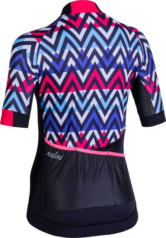 NALINI AIS Brillante 2.0 Canotta Donna - Leggera Con Microfori, 2 Tasche Posteriori - Colore Nero/Rosa, Taglia XS
