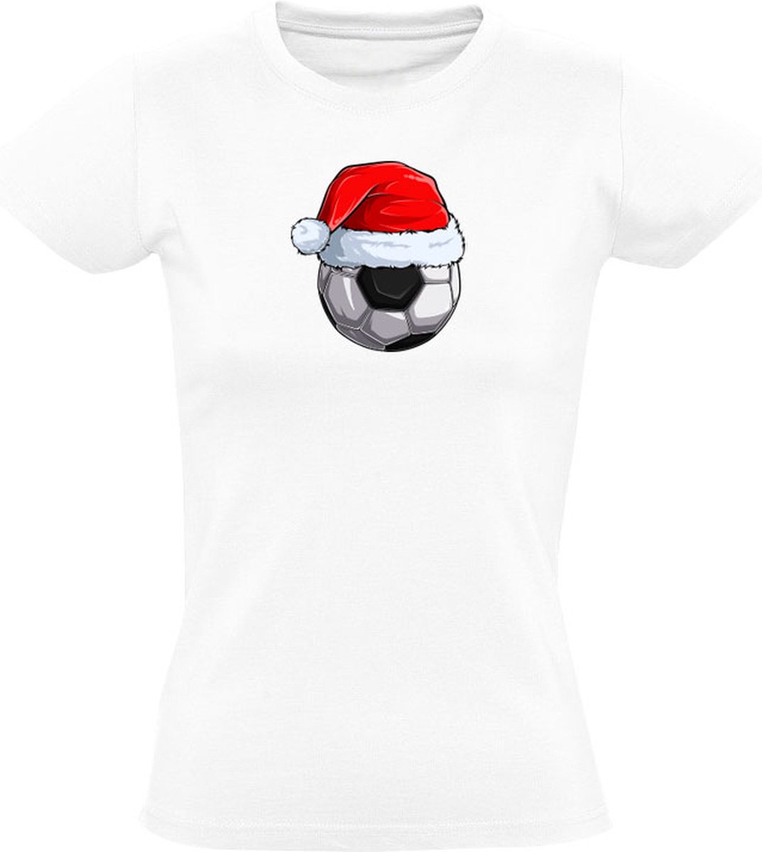 Kerst voetbal Dames T-shirt - kerstmis - feest - sport - feestdagen - winter - bal - kerstshirt