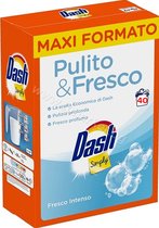 Dash - Simply Puur & Fresh - Lessive en poudre - Détergent - 2,6 kg - 40 Lavages