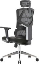 Bureaustoel MCW-J89, bureaustoel ergonomisch, lendensteun hoge rugleuning 3D armleuningen ~ zwart gestoffeerd