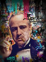 The Godfather Poster - Don Corleone - Graffiti Art - Posters Geschikt om in te lijsten - 43,2 x 61 cm (A2+)