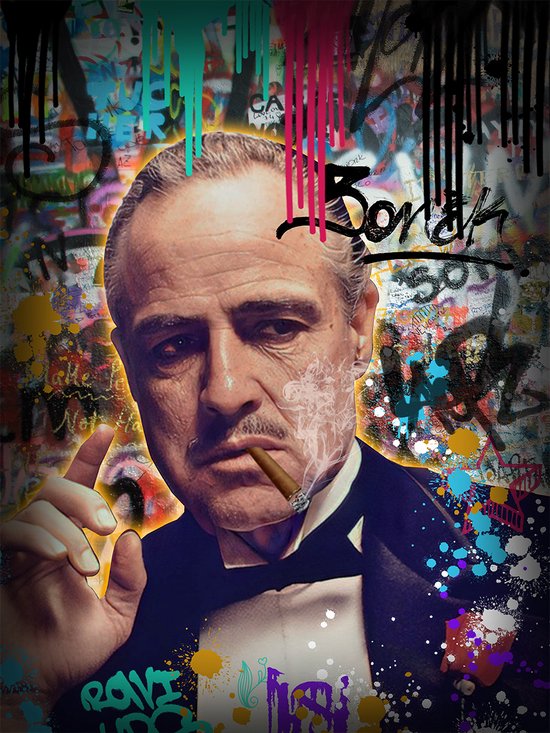 The Godfather Poster - Don Corleone - Graffiti Art - Geschikt om in te lijsten - 61