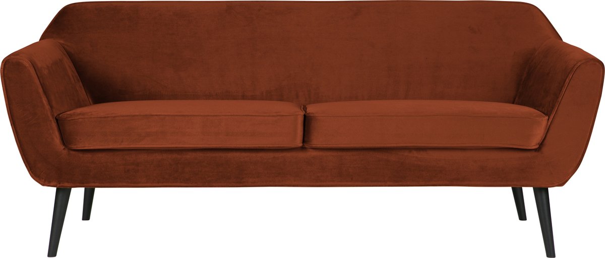 WOOOD Rocco 2-Zitsbank - Velvet - Roest - 75x187x82