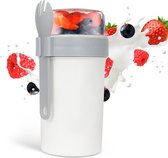 Pot de yaourt à emporter - Tasse de muesli à emporter - Tasse à déjeuner - Salade à emporter - Boîte à salade - Grande - 760 ml + 310 ml - Wit