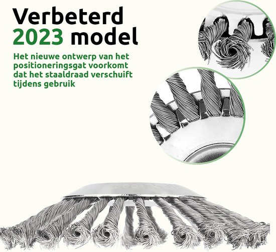 Universele Onkruidborstel - Nieuw - 20CM - Onkruidverwijderaar - Onkruidborstel bosmaaier - Voegenborstel - Upgraded Versie - Incl Adapterset - Grastrimmer - Gratis Tuin-Handschoenen van Universele — afbeelding 4