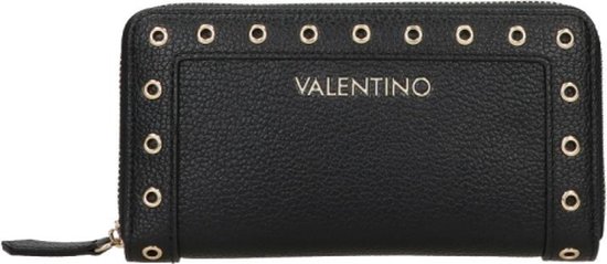 Valentino Bags Porte-monnaie / Portefeuille Femme - Portefeuille à fermeture éclair - Megève - Simili cuir - Zwart