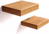 Set van 2 wandplanken uit Berlijn, kleine zwevende planken van natuurlijk hout, moderne decoratie, handgemaakte planken van massief eiken, minimalistische multifunctionele