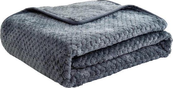 Hondendeken Kattendeken, pluizige fleece huisdierdeken voor honden en katten, omkeerbare hondenflaneldeken beschermt bed, bank, bank, meubels of auto - groot grijs groen