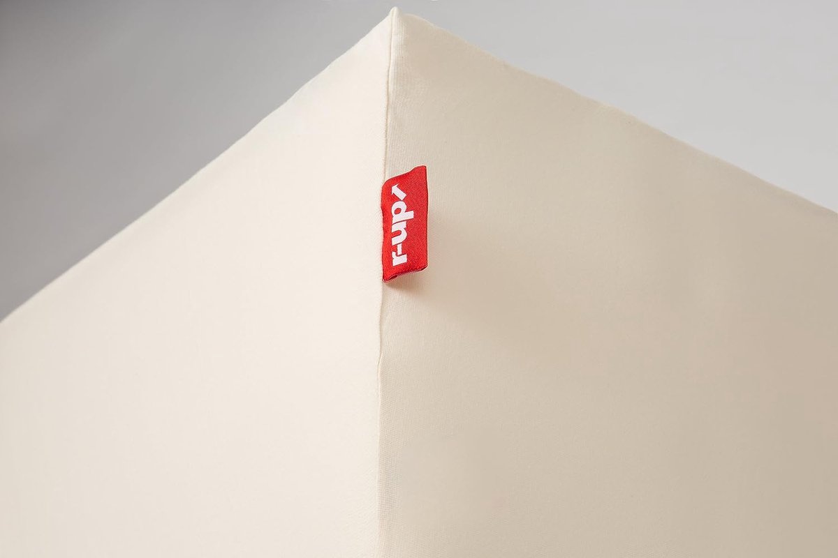r-up Hoeslaken, keuze uit 200 x 220 en 220 x 240 cm, voor matrassen met een dikte van maximaal 35 cm, keuze uit verschillende kleuren, 95% katoen en 5% elastaan, 230 g/m², Oeko-Tex-gecertificeerd, ook geschikt voor waterbedden Beige