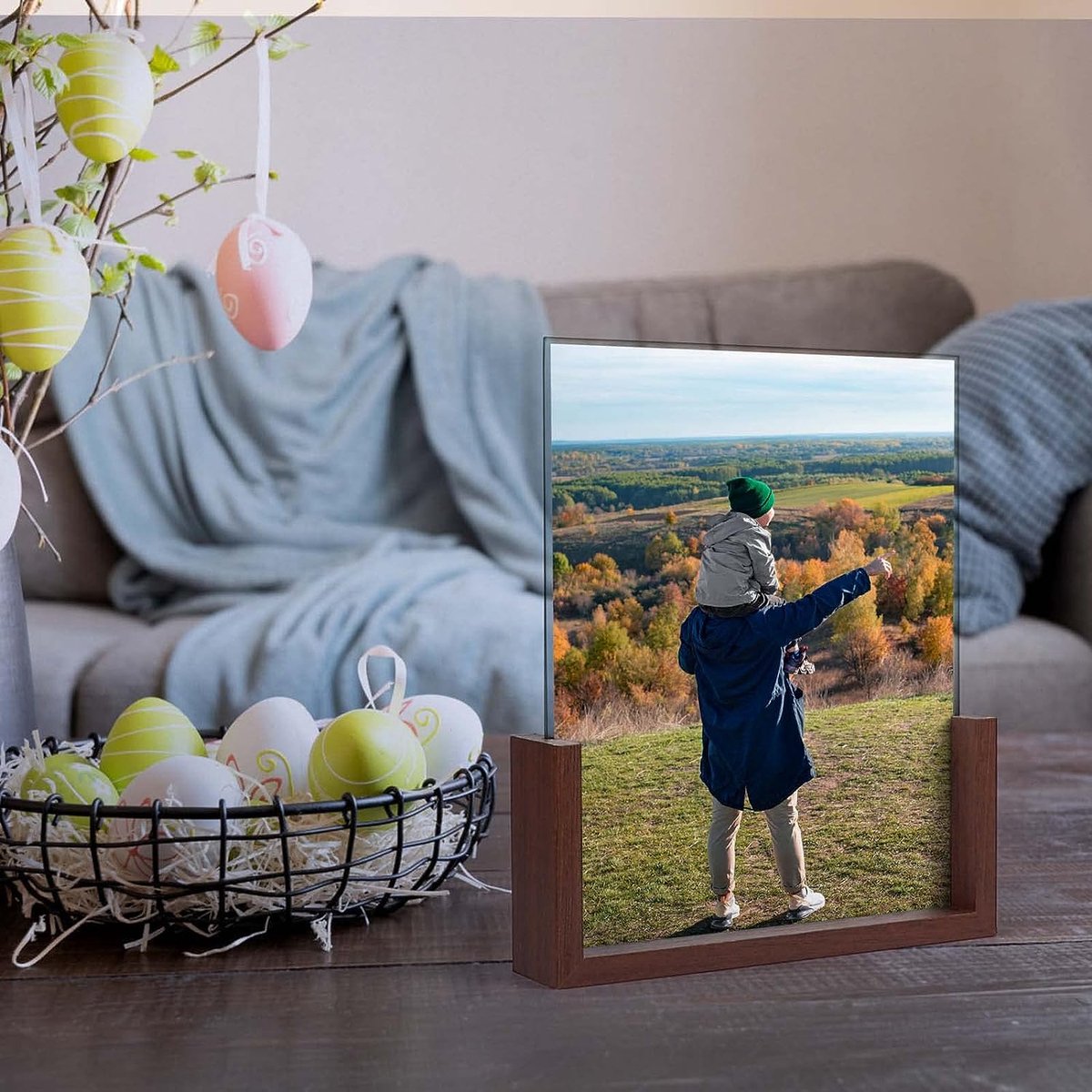 Cadre Photo Double-face 20 X 25 Cm MegaCrea DIY - Bois Naturel - Neuf