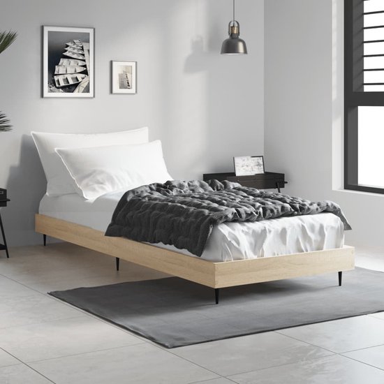 The Living Store Bedframe - Sonoma eiken - 193 x 78 x 20 cm - Stevig en vochtbestendig
