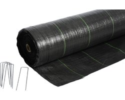 Gronddoek - Worteldoek 2,10M breed x 25M lang; 52,5M² + 50 GRATIS gronddoekpennen. Gronddoek = top kwaliteit