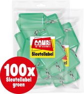 Combi-Label openklapbare Sleutellabels groen met inlay - Sleutelhanger - Naamlabel – openklapbaar 100 stuks