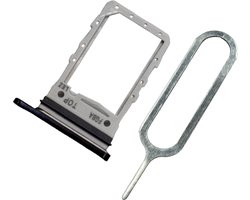 MMOBIEL Dual SIM Tray Houder Vervanging Compatibel met Samsung Galaxy Z Flip4 5G - Incl. Rubberen ring en Sim Pin - Zwart