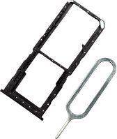 MMOBIEL Dual SIM Tray Houder Vervanging Compatibel met Oppo A76 - Incl. Rubberen ring en Sim Pin - Zwart