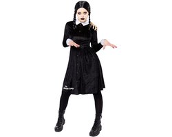 Amscan - Wednesday jurk + pruik - Addams Family (maat XL) - Wednesday Addams kostuum - Wednesday jurk