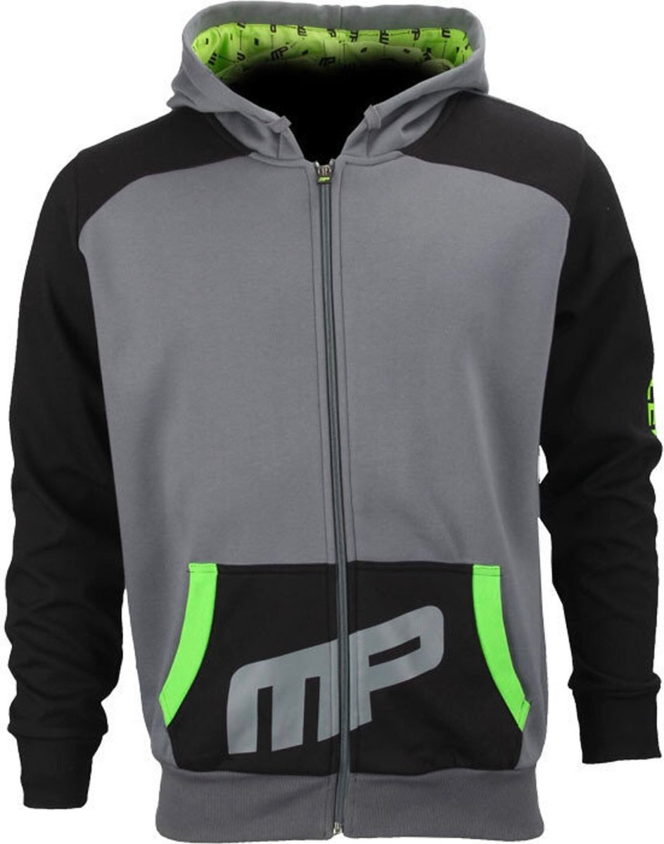 MusclePharm Combat Hoodie Zwart Grijs