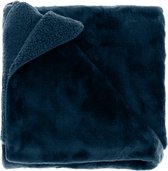 Unique Living Plaid Torvah - Polyester - Blauw - 150 x 200 x 0 cm (BxHxD)