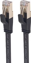 Provium - CAT8 Ethernet kabel - netwerkkabel - Gigabit - 40 Gbps - S/FTP afgeschermd - LAN Internetkabel - RJ45 - 5 meter - zwart