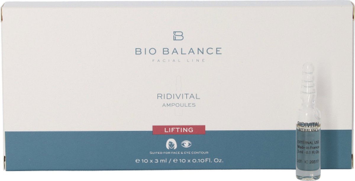 Bio Balance Ridivital Ampullen 10 x 3 ml voor het gelaat en oogcontouren