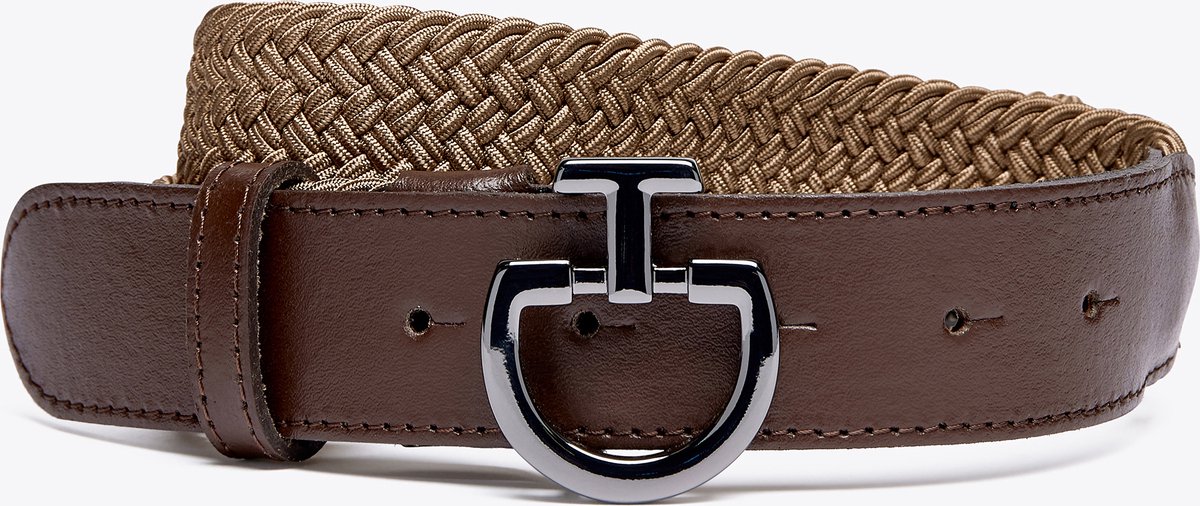 Elastische riem met logo sluiting Toffee Brown (4D4C) - M