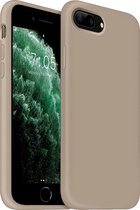 Coverzs Luxe Liquid Silicone case geschikt voor Apple iPhone 7 Plus / 8 Plus hoesje - Grijs - Geschikt voor iPhone 8 Plus / 7 Plus case - Grijze case - Beschermhoesje - Backcover hoesje - Grijs
