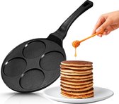 Pancake pannenkoekenpan 4 kop anti aanbaklaag marmeren