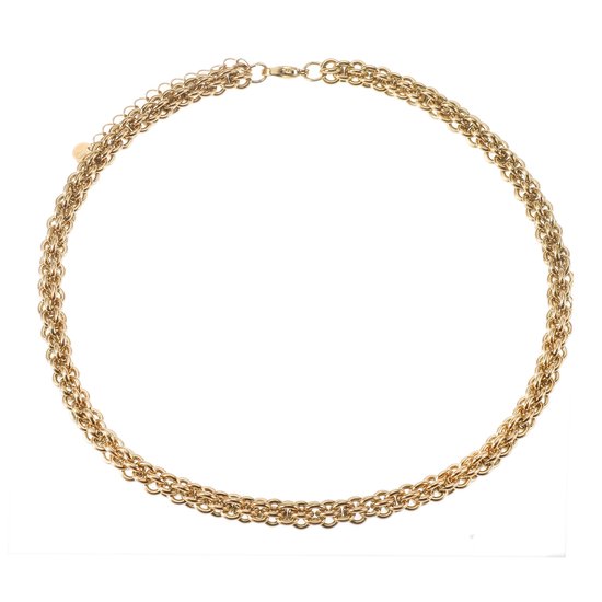The Jewellery Club - Bella necklace gold - Collier - Vrouwen ketting - Goud - Stainless steel - Tijdloos - 41 cm