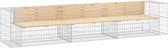 vidaXL - Tuinbank - schanskorfontwerp - 347x71x65,5 - cm - massief - grenenhout