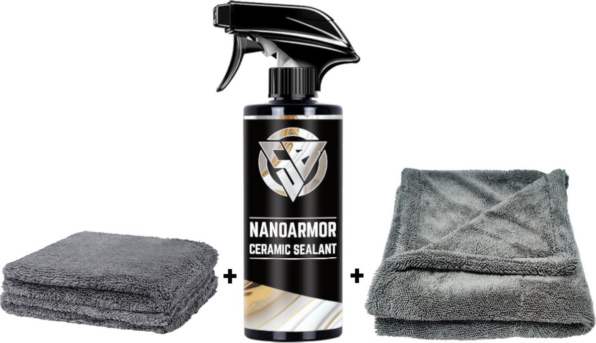 Goedkoopste Shiny Bandits - Droog Kit - Super absorberende droogdoek - Nanoarmor Keramsiche sealant - Poets doek - Auto wassen - Auto Drogen