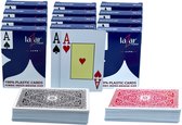 Lazar bridge size jumbo plastic - speelkaarten - pokerkaarten - kaartspel - 2 Index 12 stuks.