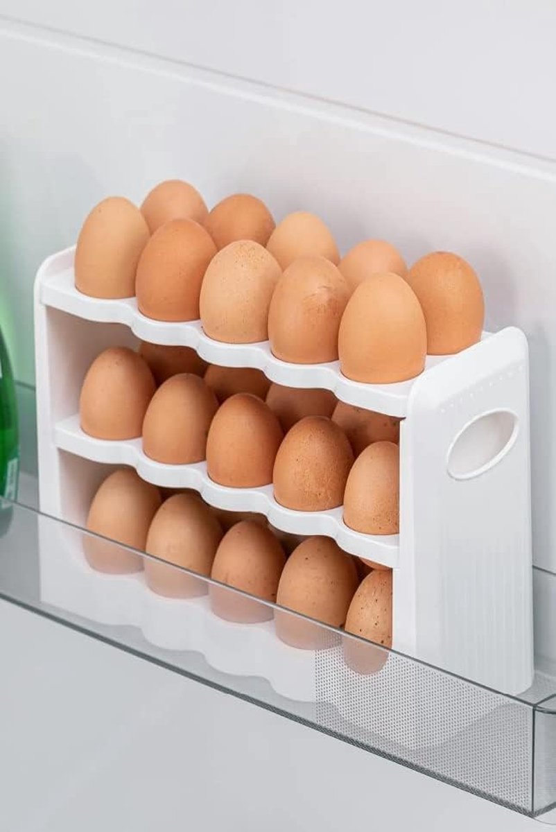 Ekselans – Ei-Organizer – 30 eieren – Eierdoos – 3 Lagen Eierrek Koelkast Organizer Opslag Container Eggy Box