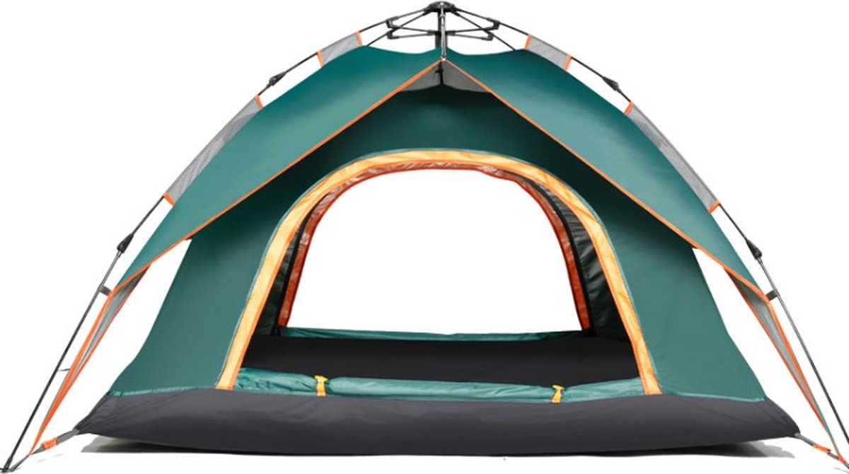 Orion Store - Tent –Familietent - 4 Persoons - Hoogwaardige Tent - Dubbele Deur Tent - Enkele Laag Volautomatische Outdoor Glamping Tent - Camping Tent – 3-4 Person Tent - Militair Groen