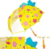 Kinderparaplu voor regen, jongens meisjes paraplu kleurrijke kleine bedrukte 3D vogel bloem peuter paraplu's met gemakkelijke grip, handmatige regenbestendige lichtgewicht duurzame koepelparaplu