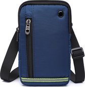 Bagwise® - Telefoon Tasje - Paspoort Tasje - Crossbody Tasje - ArmBand tasje - Riemtasje - Joggen - 3219 - Donker Blauw