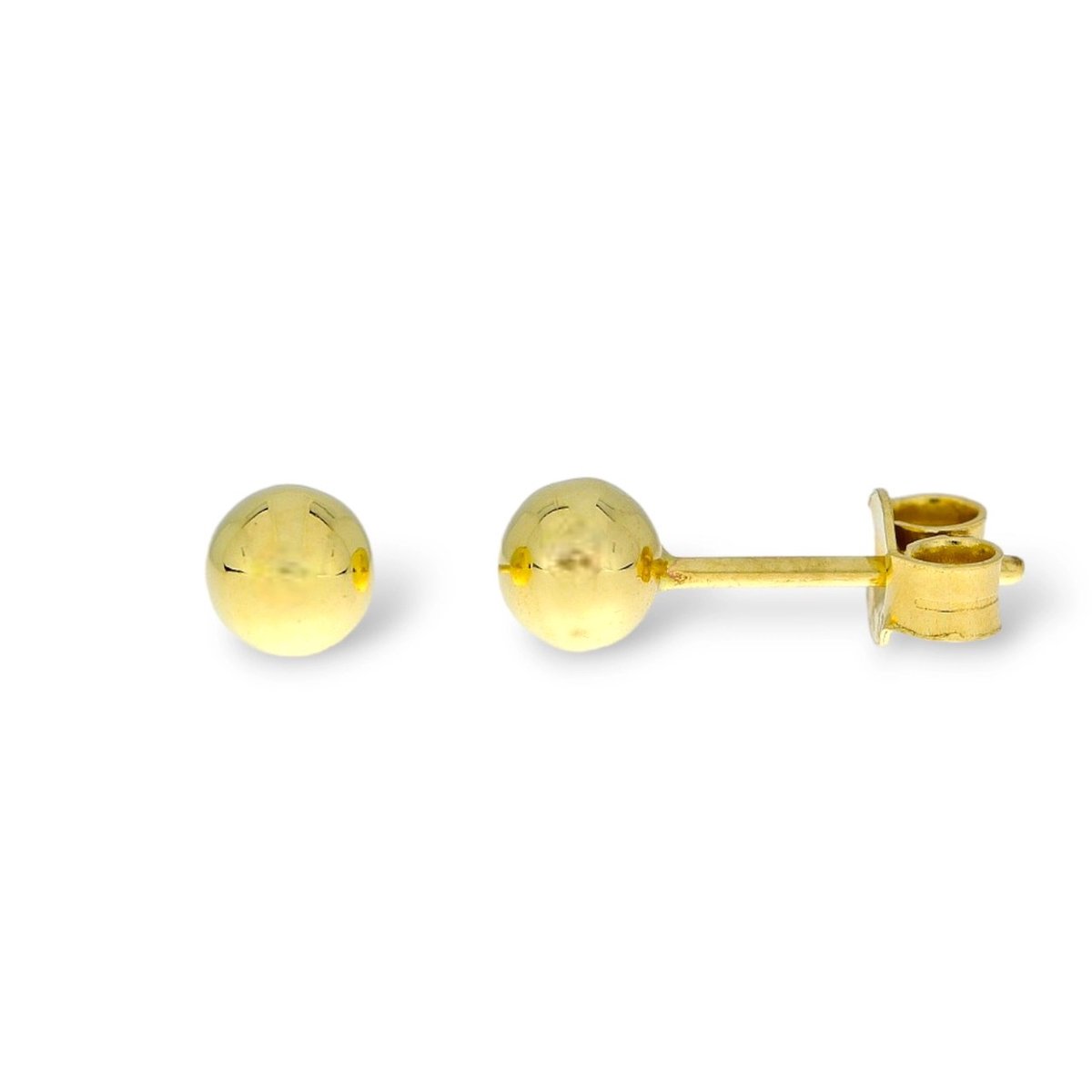 Gouden Bol Oorknoppen 5 mm 18 karaats