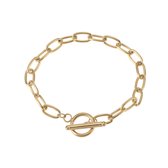 The Jewellery Club - Bracelet Novi or - Bracelet (bijoux) - Bracelet femme - Bracelets à maillons - Acier inoxydable - Fermoir - 19cm