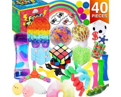 Fidget Toys Pakket - 40 stuks - Fidget Speeltjes Set - Fidgets - Pop It - Speed Cube - Cube