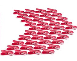 Soft Clips (40 stuks/Viva Magenta-wit) Premium wasknijpers