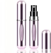 beauty solutions 2 stuks hervulbare parfumverstuiver 5ml - 70x verstuiven - mini reis parfum - roze