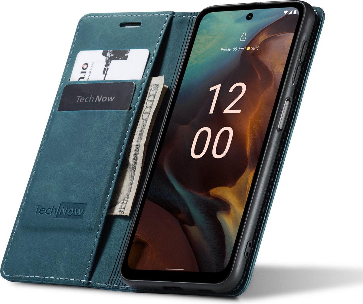 Hoesje geschikt voor Nokia XR21 - Book Case Leer Slimline Blauw