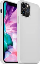 Coverzs Luxe Liquid Silicone case geschikt voor Apple iPhone 11 Pro Max - beschermhoes - siliconen backcover - optimale bescherming - wit